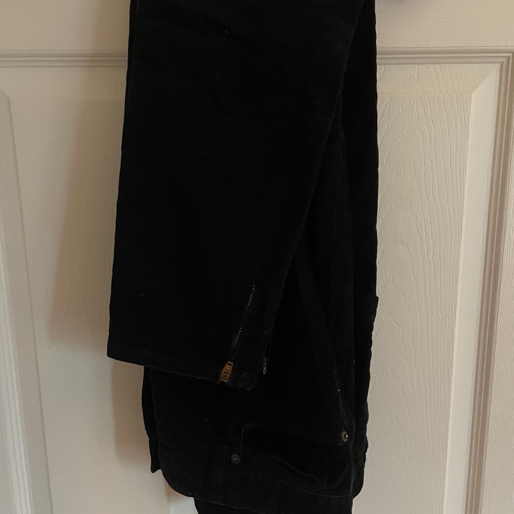 Black J Crew corduroy with ankle zipper